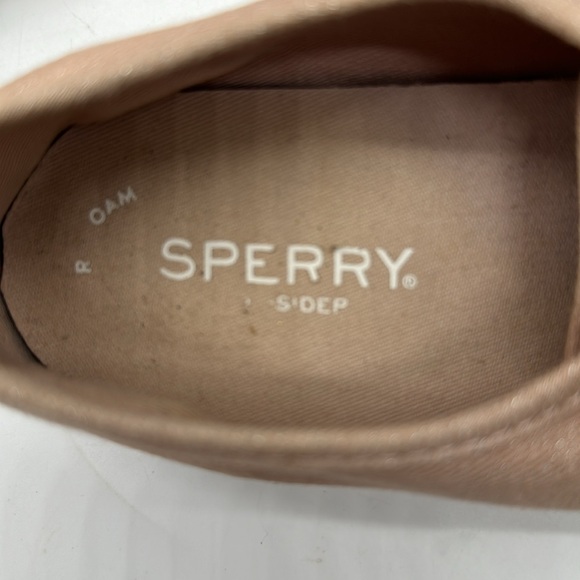 Sperry Pink Gold Sneakers with leather laces Size 8 SNK6869H - Picture 6 of 7